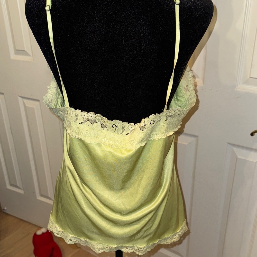 Elegant Light Green Camisole with Floral Details - Picture 13 of 16
